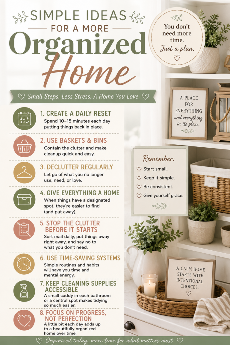 Home Organization Ideas: Simple Systems for a Less Stressful Home